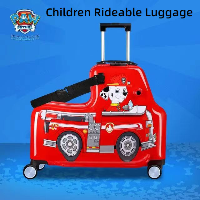 PAW PATROL Cartoon Child Suitcase Can Mount Kids Luggage Box Boy Baby ...