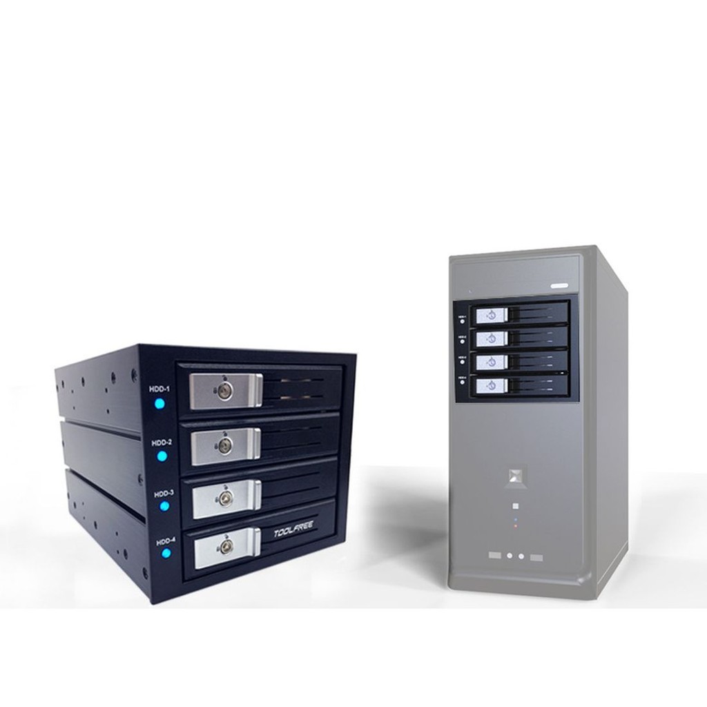 TOOLFREE Aluminum Alloy 3.5 inch 3/4/5-bay 6G 12G SATA/SAS 6Gbps Hard ...