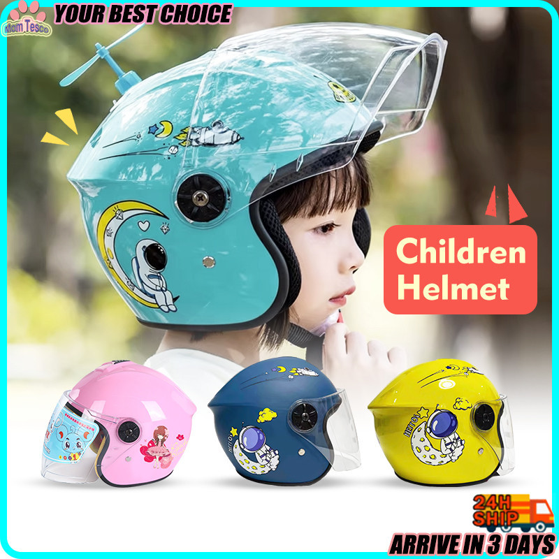 Helmet for Kids Cartoon Children Motorcycle Bicycle Helmet Visor Protector Helmet for kids Shopee Philippines