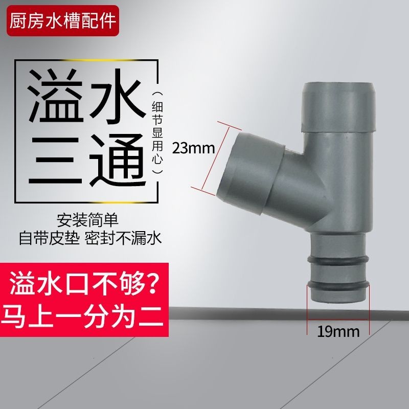 3-in-1 Overflow Pipe Kit (Basin & Sink) - Square/Round Adapter + Anti ...