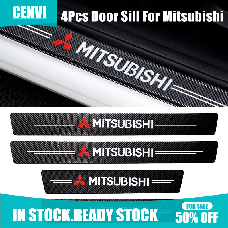 4Pcs/set Car Door Side Step Sill Strip Anti Scratch Protector Sticker ...