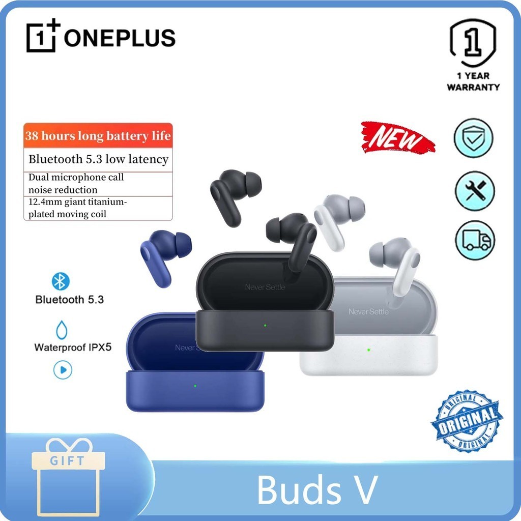 OnePlus Buds V AI call noise reduction true wireless Bluetooth earphones in  ear music, sports, esports, gaming earphones with ultra long battery life