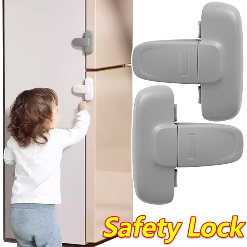 Child Safety Refrigerator Lock / T-type Double Button Fastening Buckle ...
