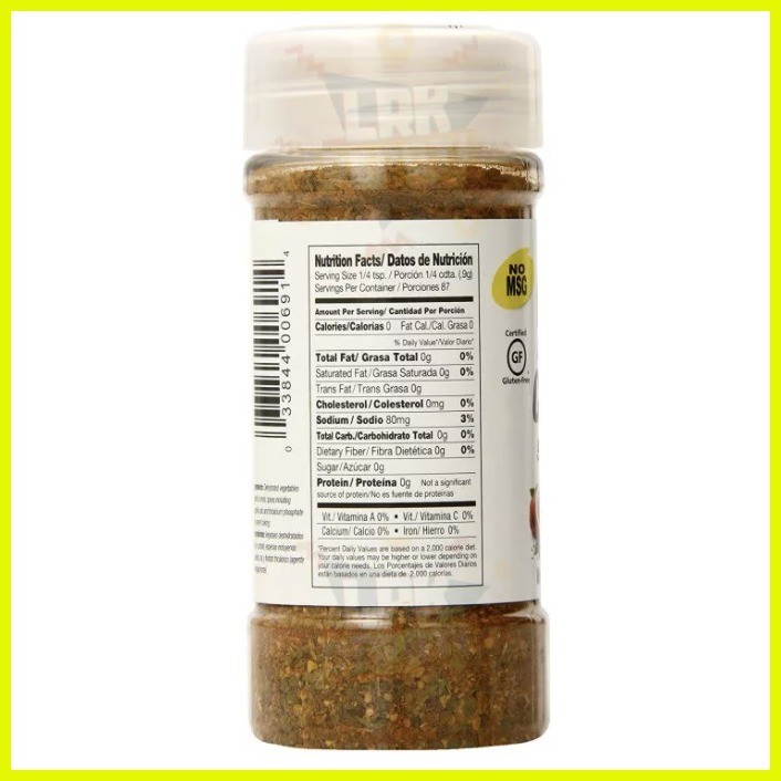 Badia Louisiana Cajun Sazonador 2.75oz / 78g (with Garlic, Onion