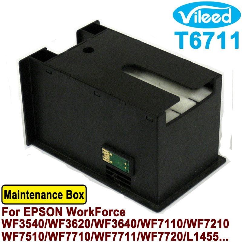 ♞t6711 T671100 Pxmb3 Maintenance Box Cartridge C13t671000 Compatible For Epson Workforce L1455 3039