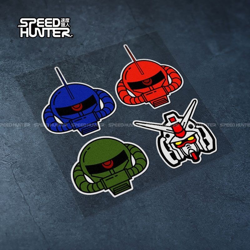 Gundam ZAKU Y06 Cartoon Car Decal Motorcycle Sticker Waterproof