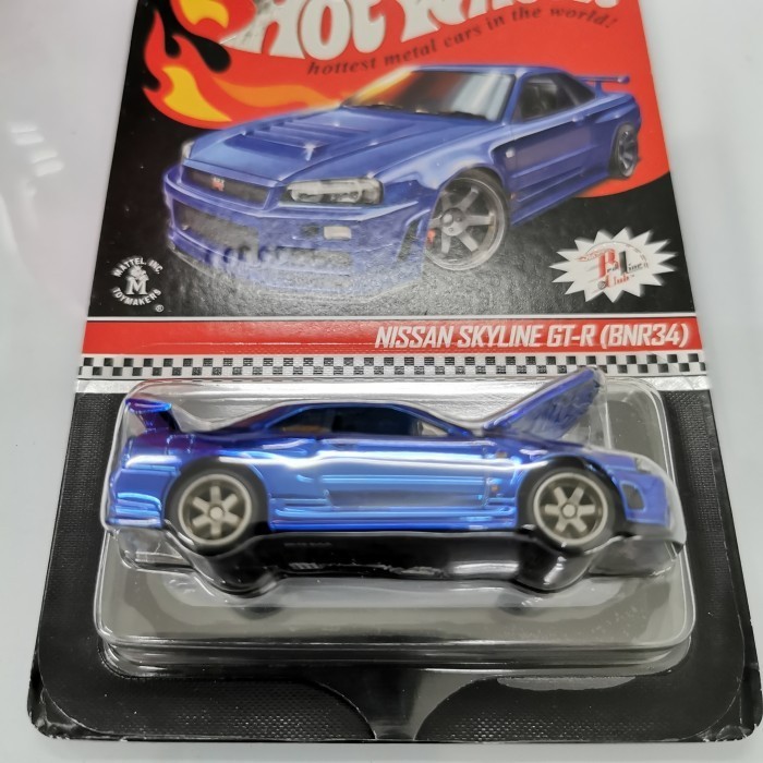 Hot Wheels RLC Nissan Skyline GT-R R34 BNR34 Blue open Hood hotwheels ...