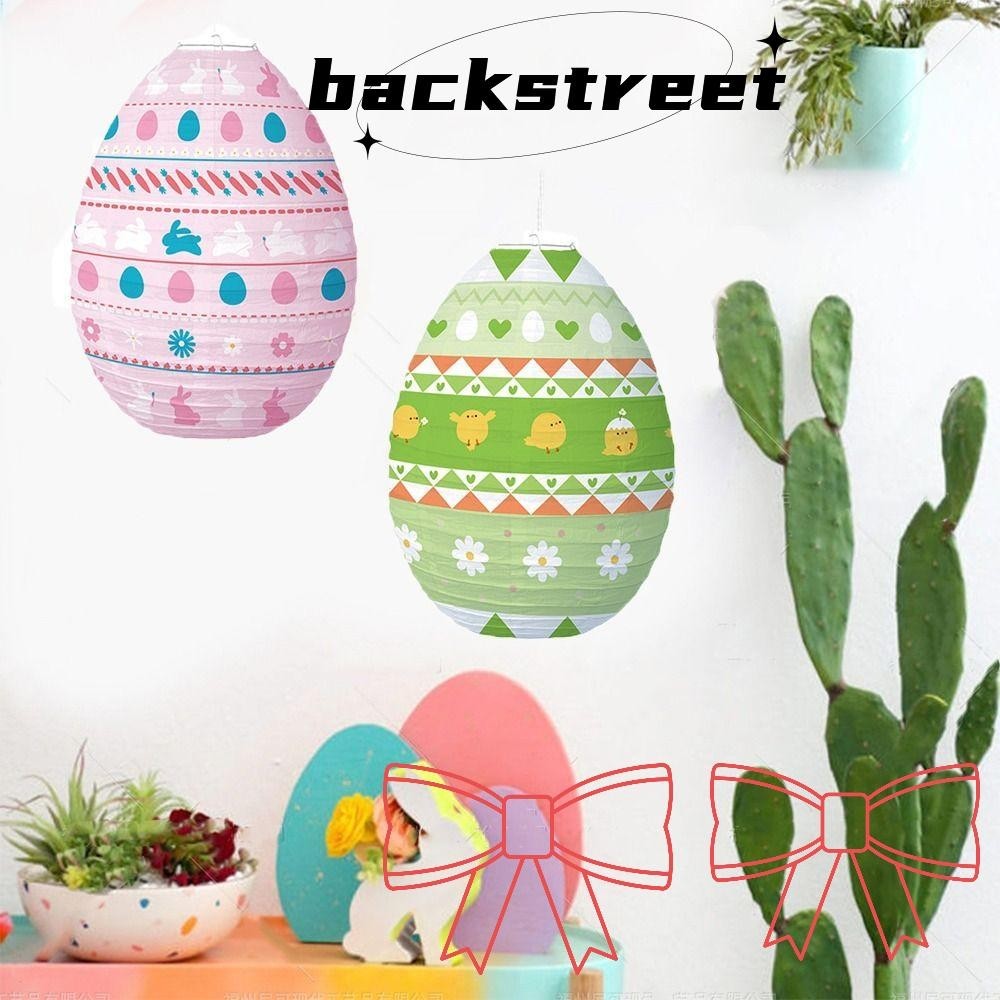 BACKSTREET Easter Egg Paper Lanterns, Carrot Cartoon Rabbit Easter