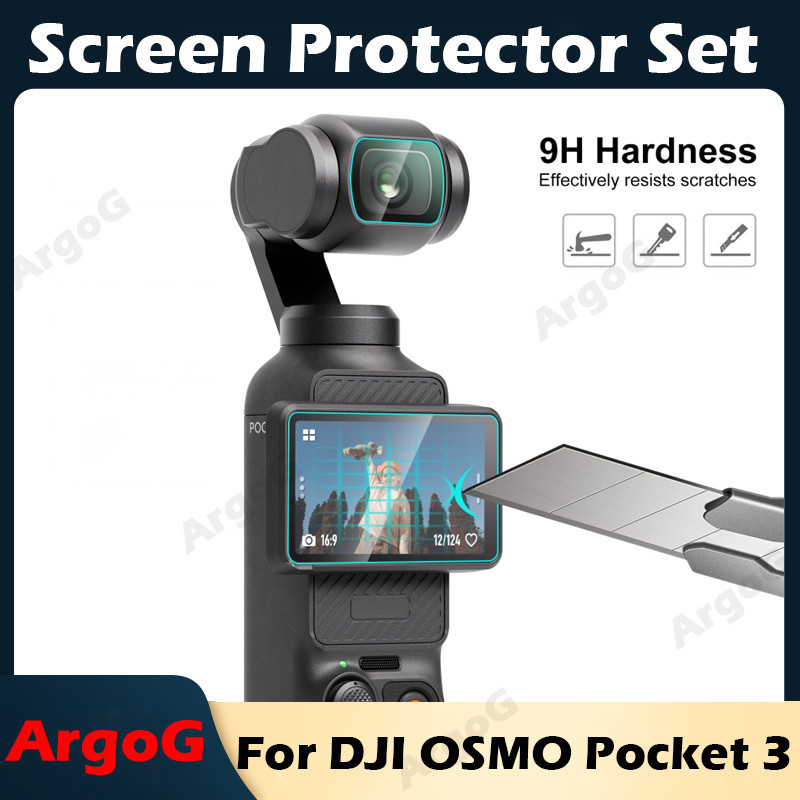 ArgoG Screen Protector for DJI Osmo Pocket Lens Protector 9H Hardness  Anti-Scrach Tempered Glass DJI Osmo Pocket Accessories