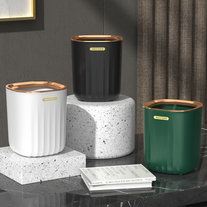 Desktop trash bin Plastic Office Tea Table Storage Bucket Affordable