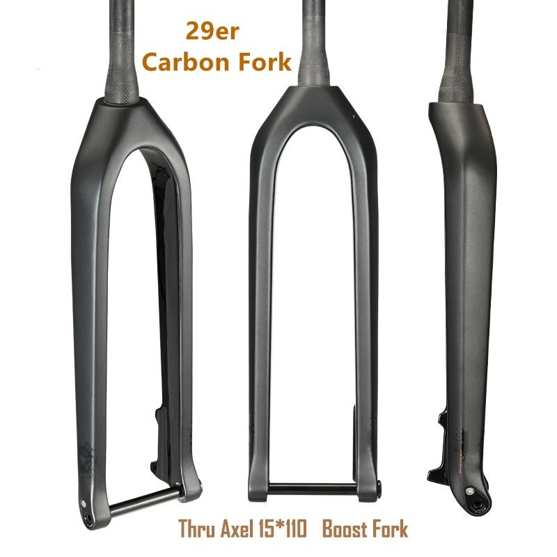 Boost MTB 29er 110*15mm Downhill Fork Mountain Bike Carbon Rigid Fork 1 ...