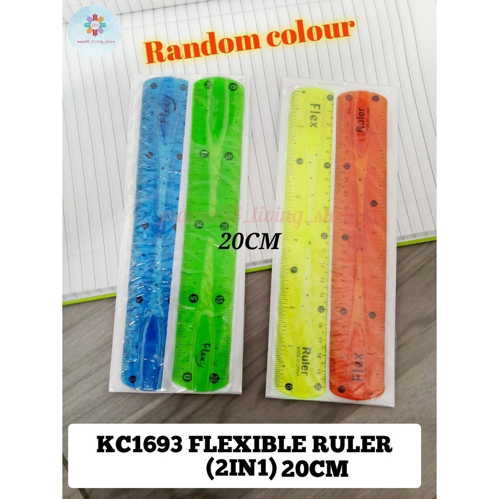 KC1693 20CM FLEXIBLE RULER (2IN1) | Shopee Philippines