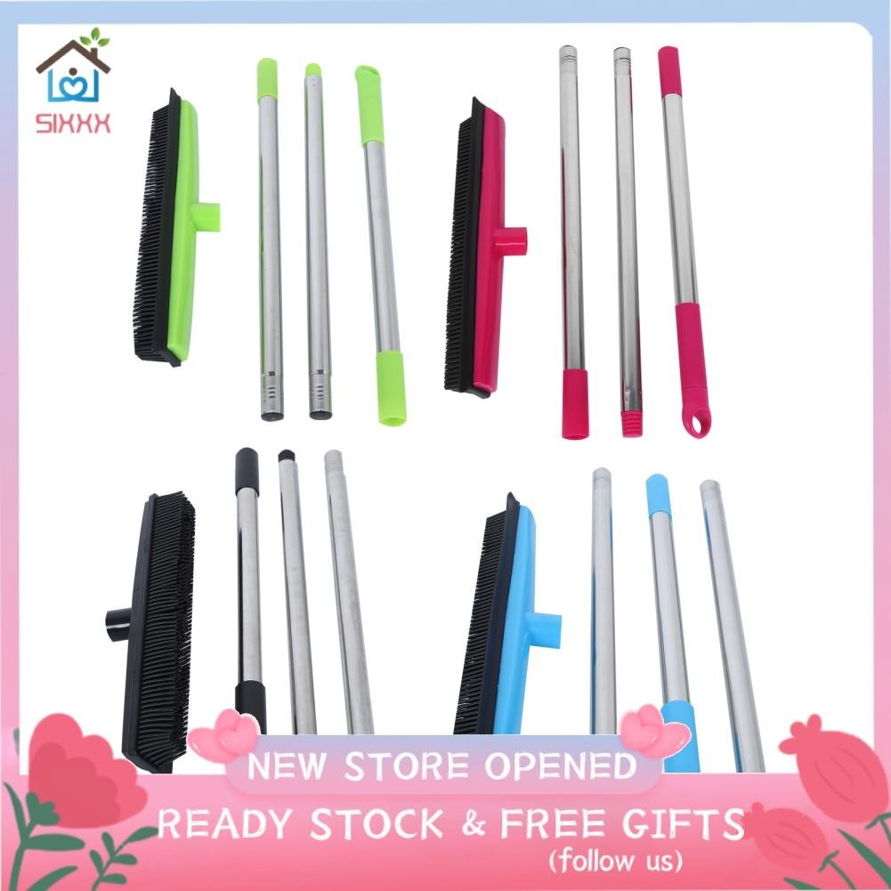 Sixxx Floor Broom Sweeper Squeegee Edge Carpets Pet Hair for Floors