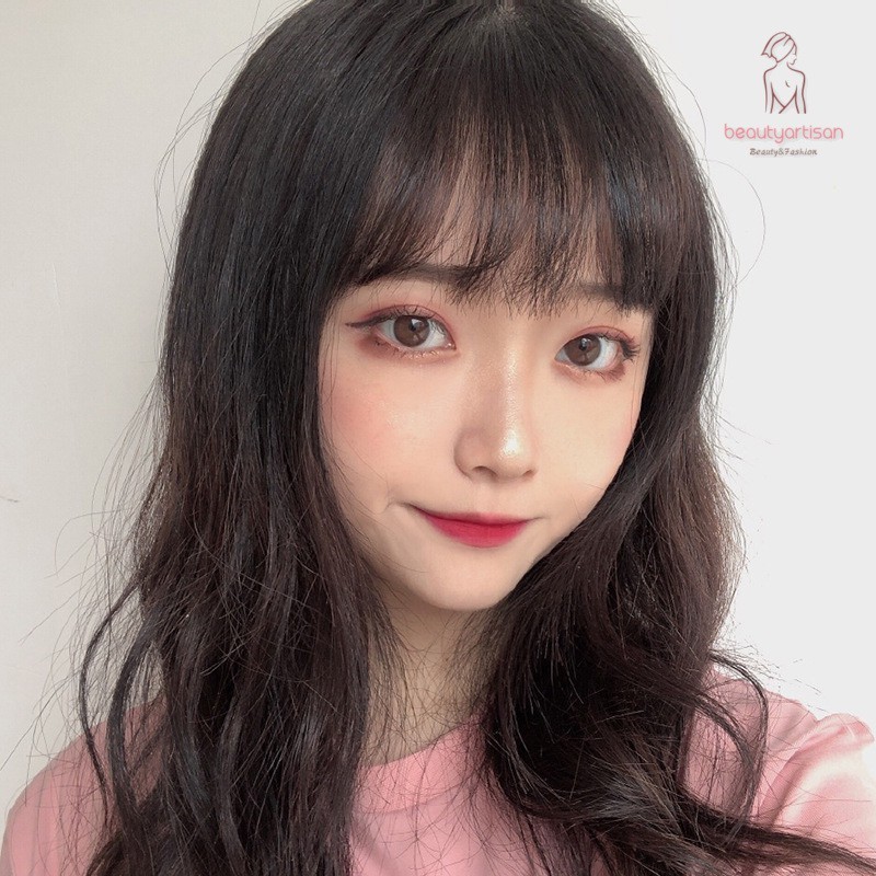 Wig With Air Bangs Fluffy Long Curly Hair Wig Water Ripple Small Wave 