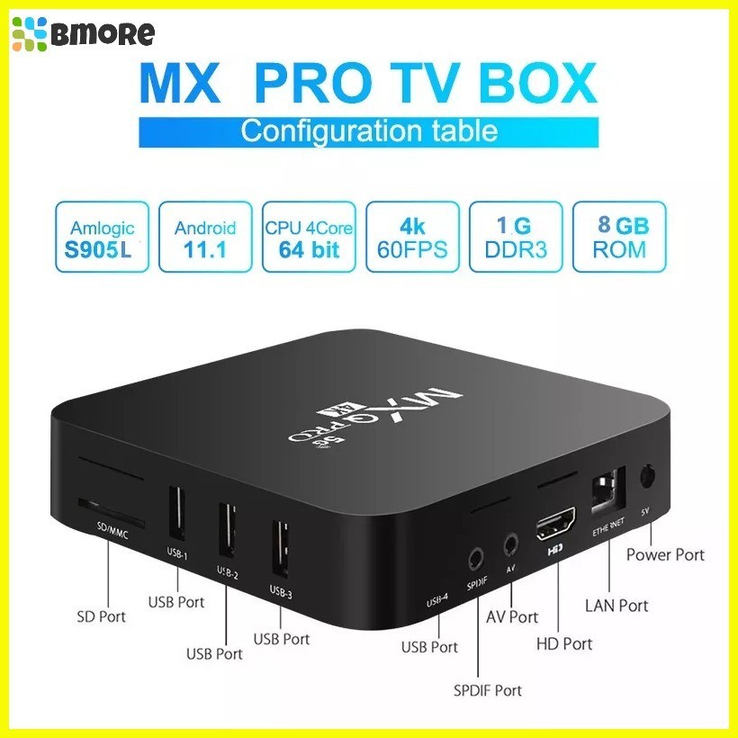 Bmore 2023 New S905L Mxq Pro 2.4G/5Ghz 4K Dual-Band Wifi Tv Box 5G ...