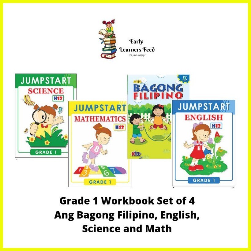 Grade 1 Workbook Set Of 4 Ang Bagong Filipino English Science And Math Shopee Philippines 4545