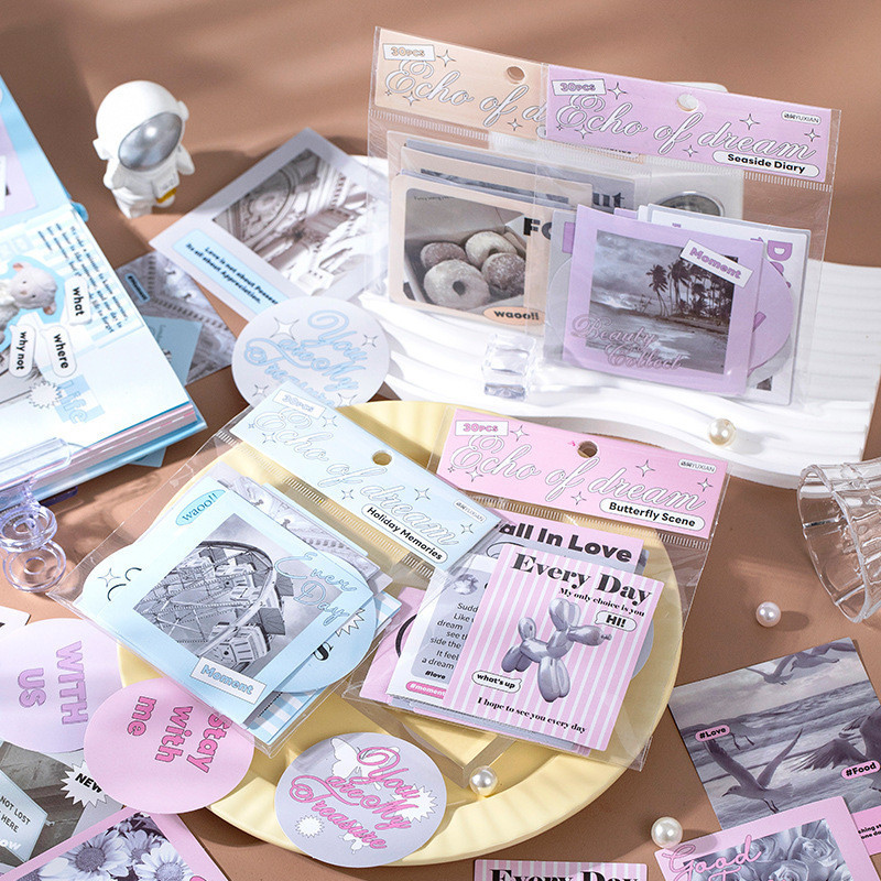 Copperplate paper sticker package, Instagram style Korean handmade ...
