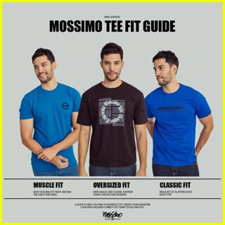 Mossimo White Basic Round Neck with High Density Print Classic Fit Tee