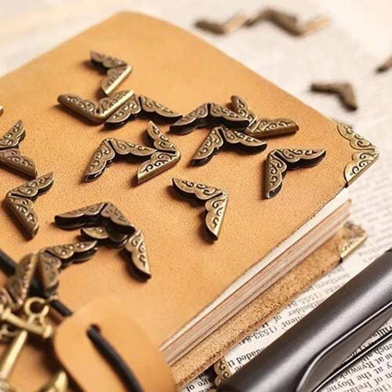 50Pcs Mixed Flower Lace Corner Protector DIY Metal Photo Frame Notebook ...