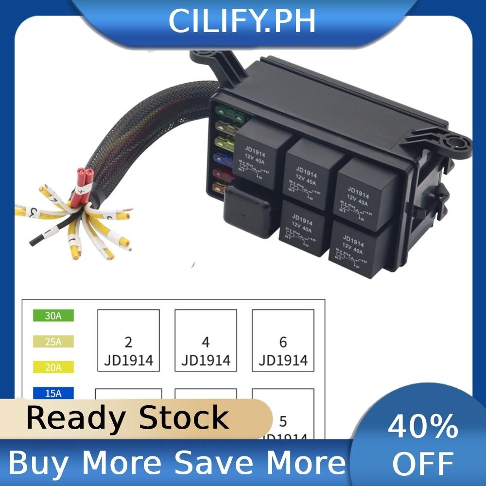 12V Car Fuse Holder with Wiring Harness Auto Fuse Relay Block for Car