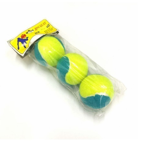 Sapphire Assorted Rubber Tennis Ball 3 pcs in plastic High Resilience ...