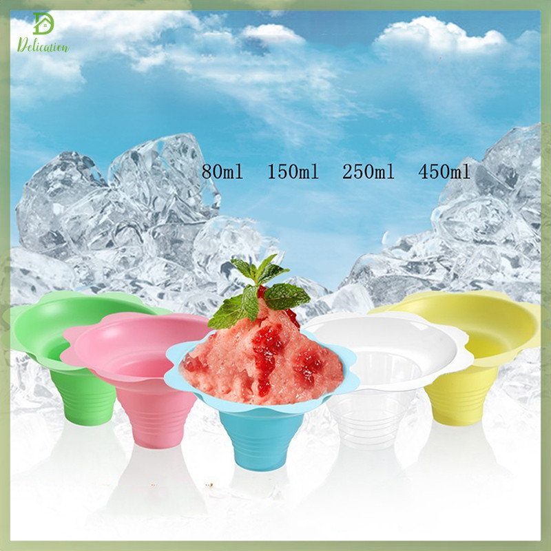 Delication 20Pcs Disposable Yogurt Cups Snow Cone Cups For Ice Cream