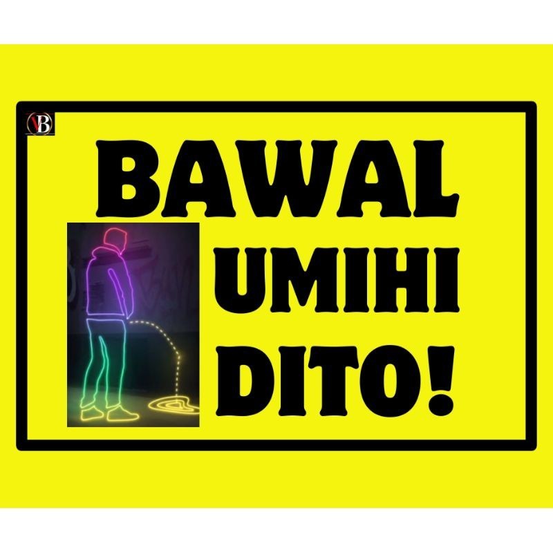 Laminated Bawal Umihi Dito Signages A4 Size Makapal 250mic matibay ...