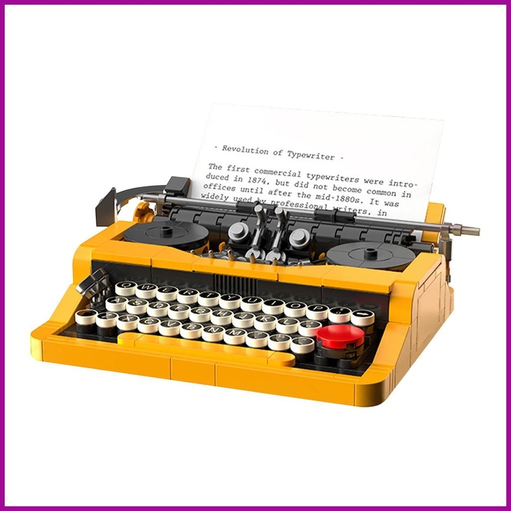 Typewriter Building Set for Adults Classic Retro Series Typewriters Toys Model Collectible