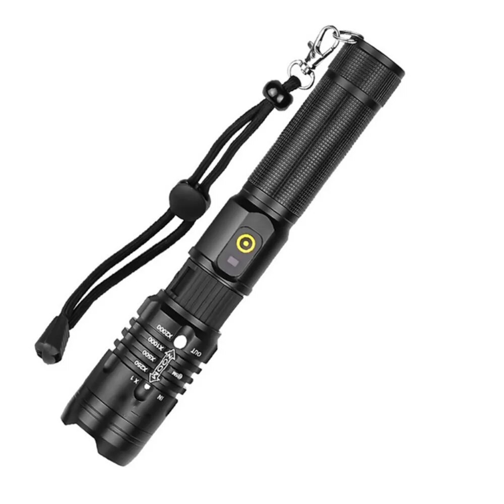 LED Flashlight Super Bright Tactical Electric Torch USB Rechargeable ...