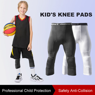 Men's Safety Anti-Collision Pants Basketball Training 3/4 Tights