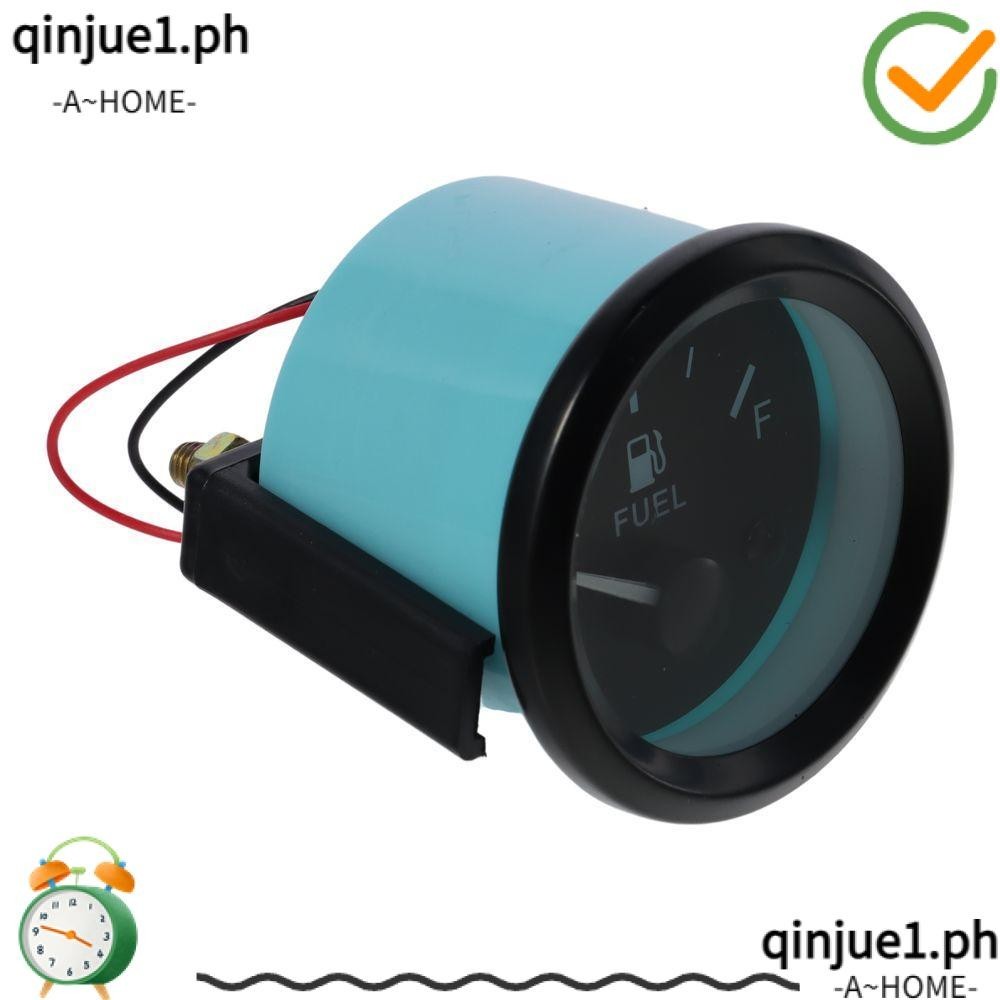 QINJUE1 12V 52mm, Stainless steel Black Universal Level Gauge Meter