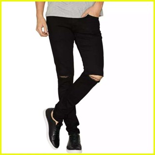 Knee cut 2024 black pant