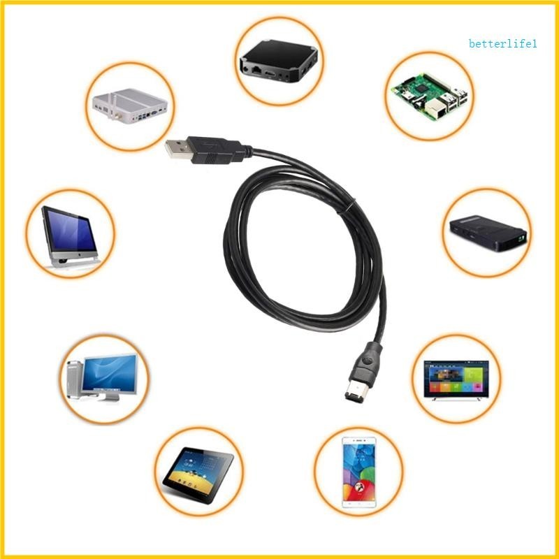 FireWire 6-4 Pin DV Video Cable For Canon Camcorders (XL H1, XH G1, ZR Series)