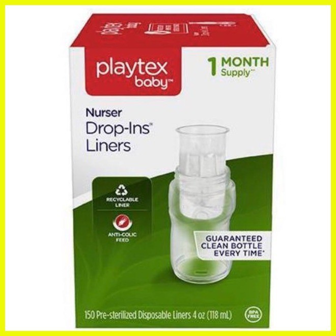 ♞Original ** Playtex Baby Nurser PreSterilized Disposable Bottle Liners 4 oz or 8 oz / 150