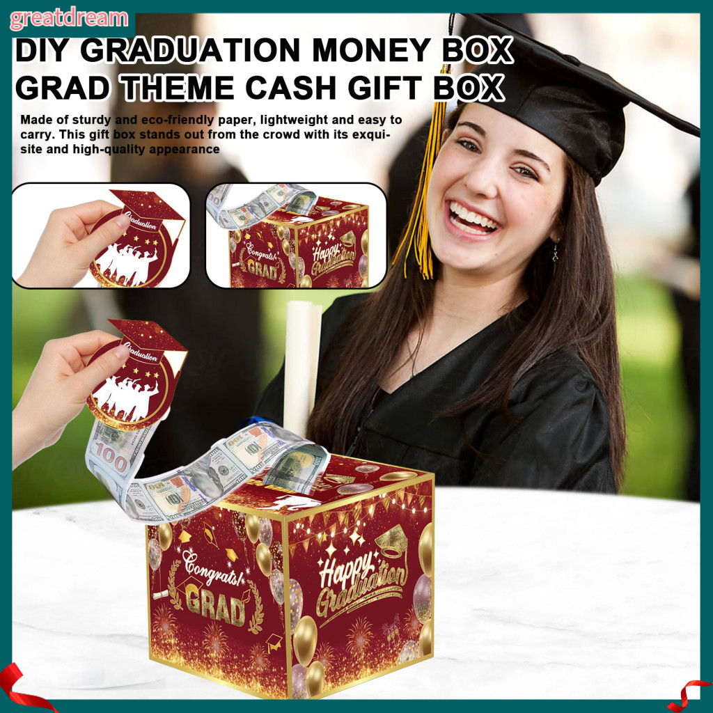 greatdream| Money Storage Box Happy Graduation Money Box Graduation ...