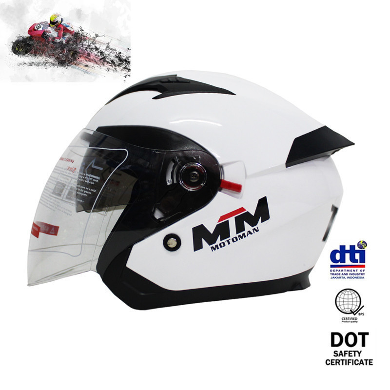 MTM 768 MOTOMAN Half Face motorcycle helmet Motor dual visor Helmets ...