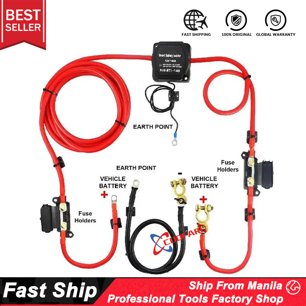 Fuse Split Charge Relay Kit Universal Smart Power Supply Double Battery