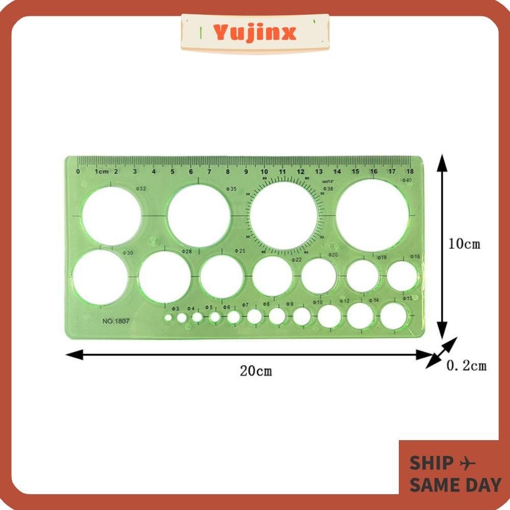 YUJINX Ruler, Geometric Template Technical Drawing Circle Stencil ...