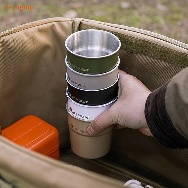 [risingmp] 300ml Beer Wine Cups Portable Stainless Steel Tableware Tea ...