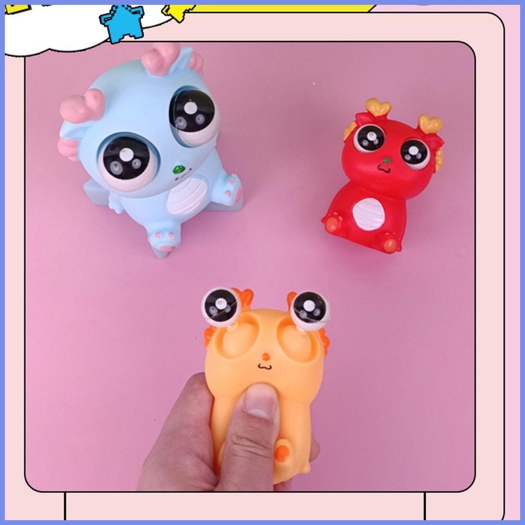 Eye Popping Keychain toys Dragon Shape Backpack Keychain