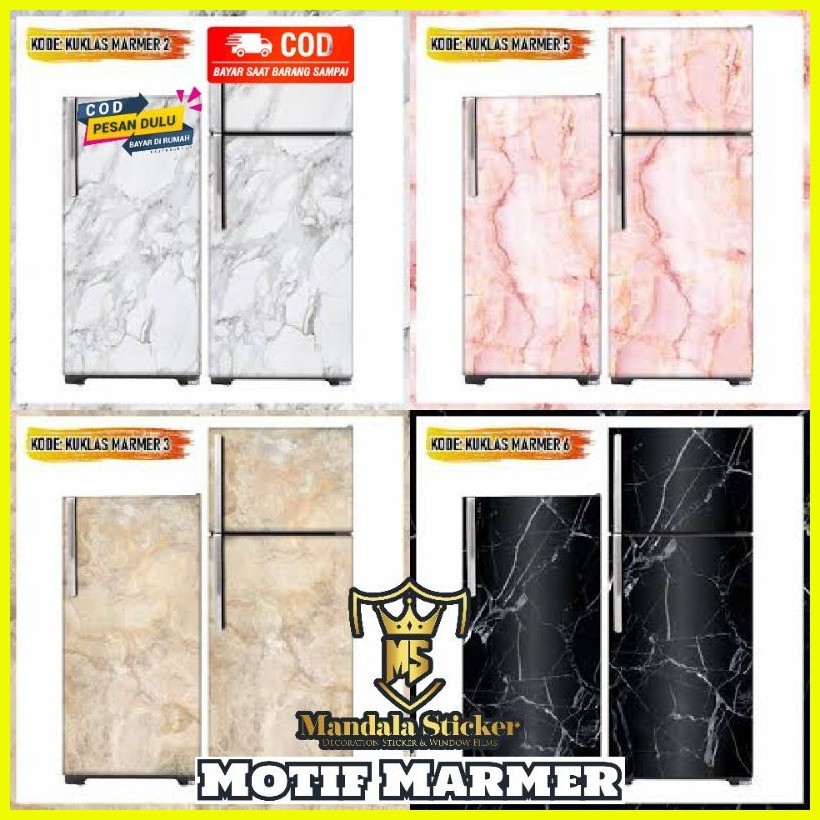 ♞1-door full body And 2-door Refrigerator Stickers full body Waterproof ...