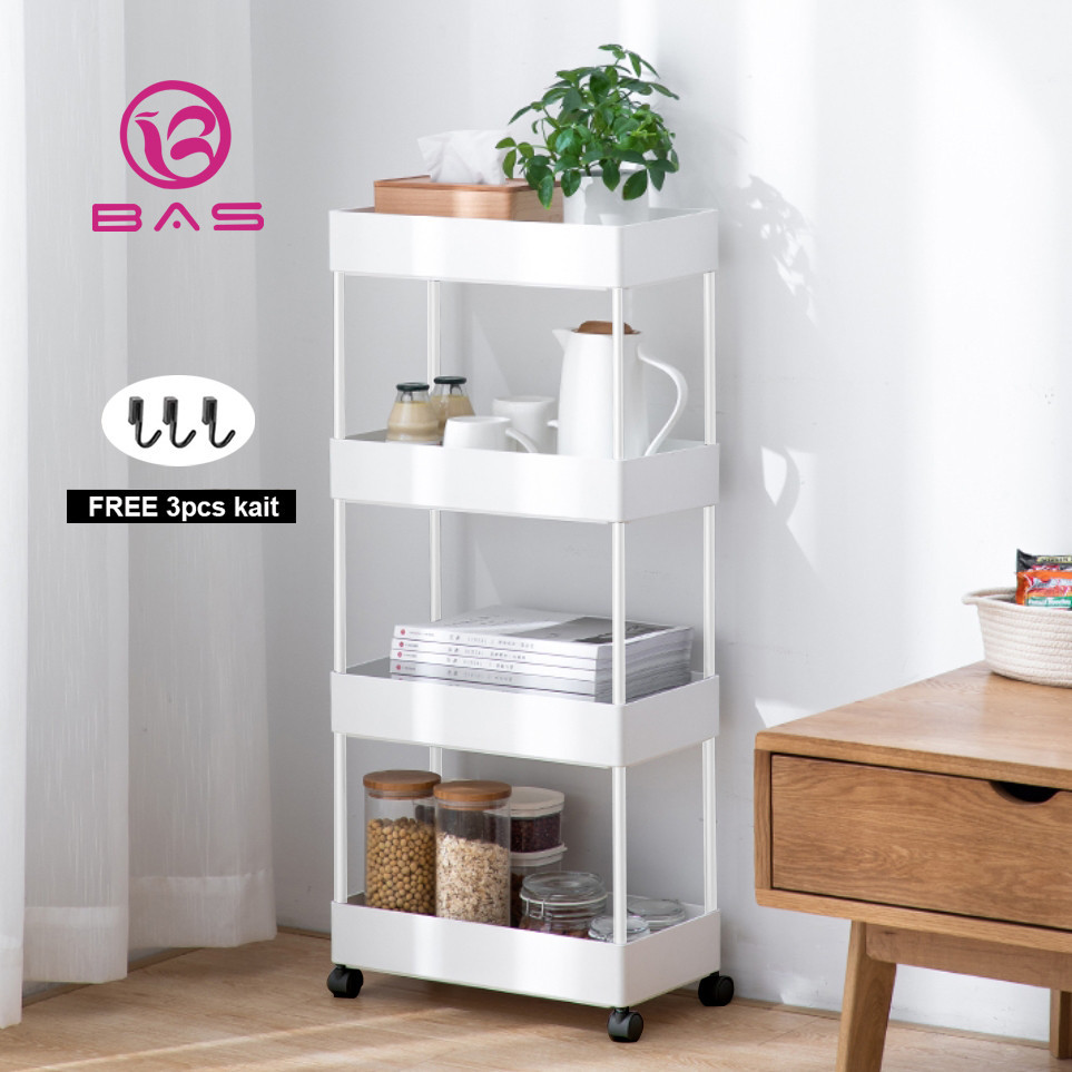 BAS square trolley rack kitchen rack multi-purpose rack 4 levels with ...