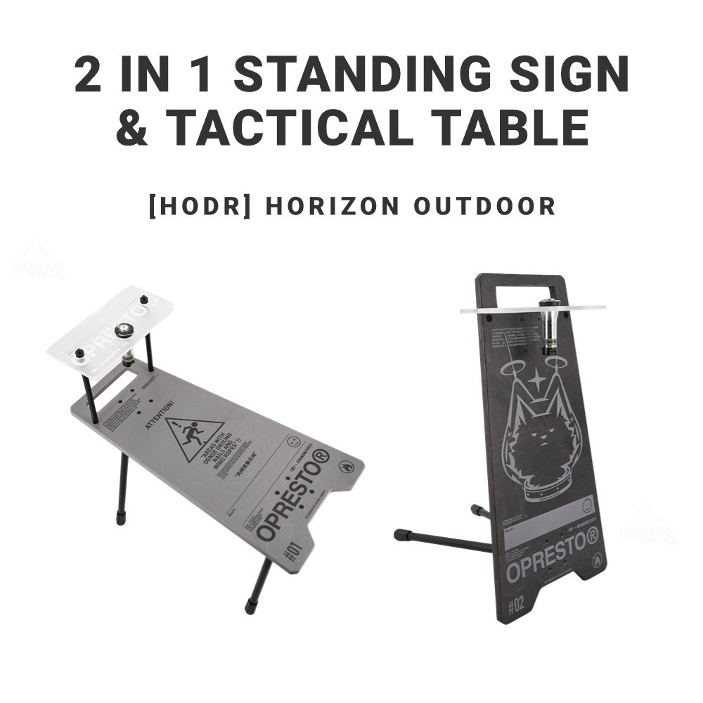 [HODR] 2 IN 1 Outdoor Tactical Table & Standing Sign Convertical Table ...