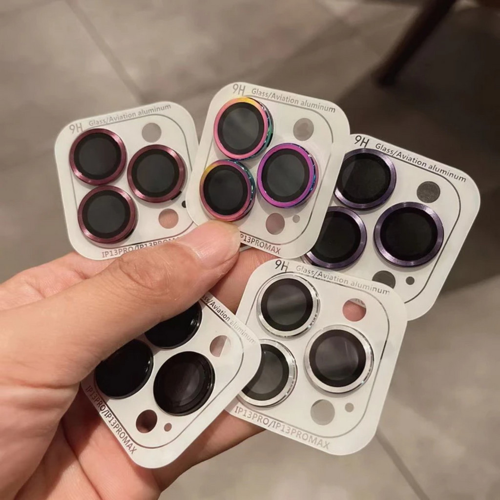9D metallic glass lens film for iPhone15 14 Pro Max/ 13/13 Pro/ 13 Pro ...