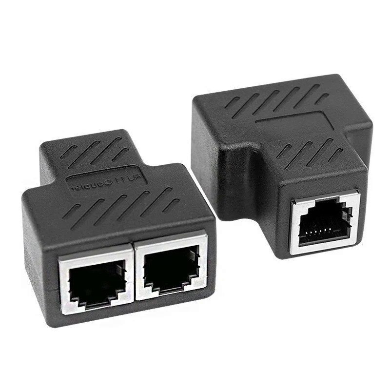 Ethernet Splitter Rj45 Cable Coupler 1 to 2 Female Adapter High Speed ...