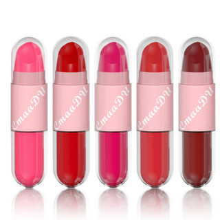 CmaaDu 2-in-1 Matte Lipstick Lip Gloss Tinted Lip Red Lasting Color ...