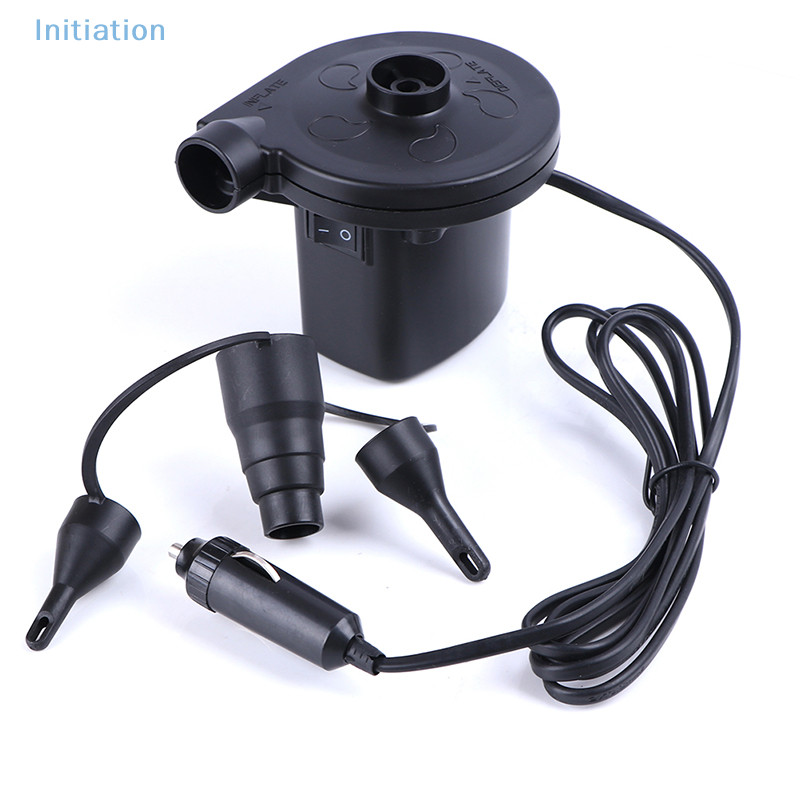 Initiation Car Inflatable Air Pump AC 12V For Camping Air Bed Inflate ...