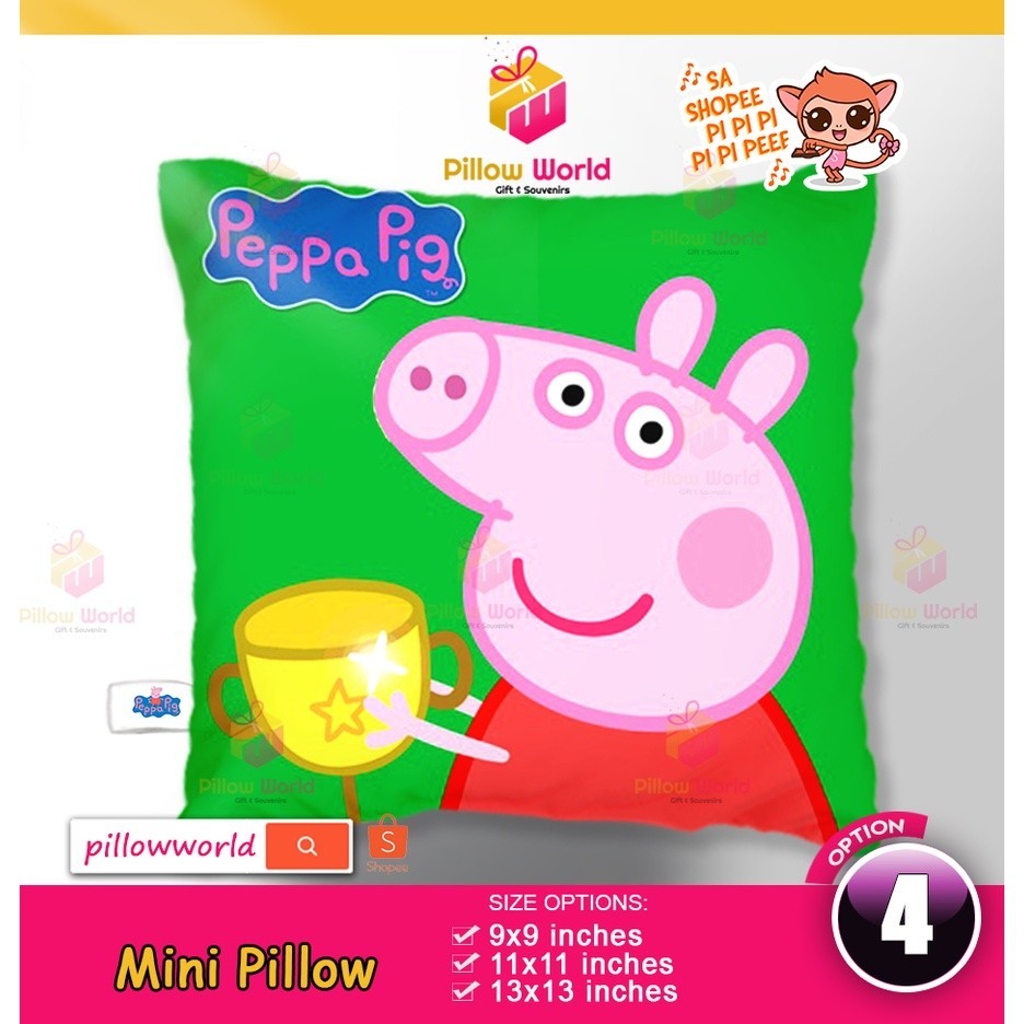 ♞Peppa Pig Pillow / Mini Cute Pillow / Cute Collectible Characters ...