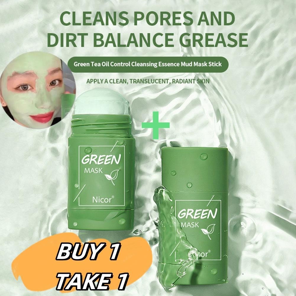 (BUY 1 TAKE 1)Green Tea Mask Cleansing Blackheads Acne Moisturizing ...