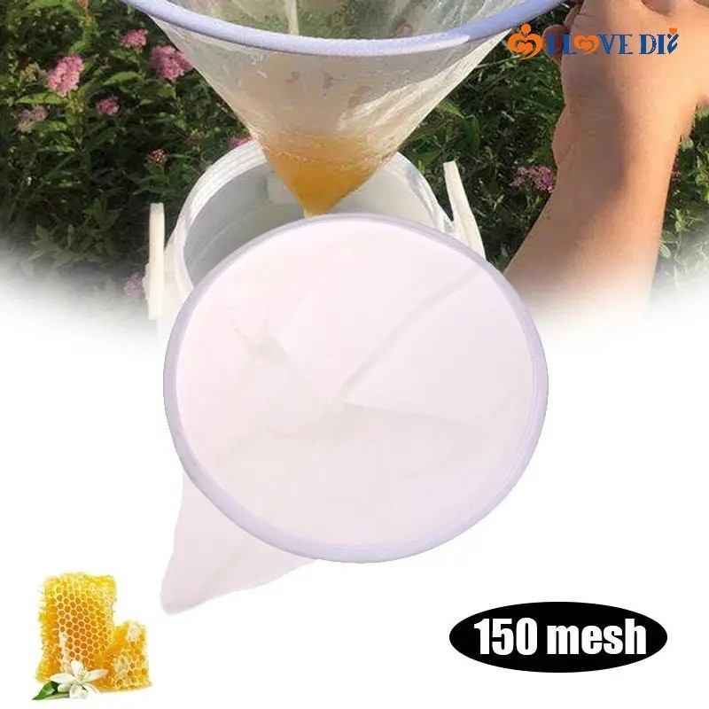 Portable Reusable Nylon Honey Impurity Filter Mesh Cone Shape Fruit ...